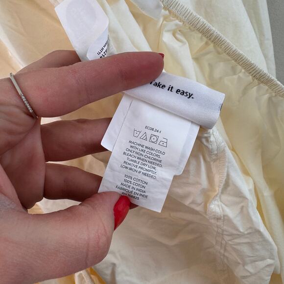 Brooklinen Off White Ivory King Fitted Bed Sheet Cotton Elastic Band Home Decor - Picture 4 of 5